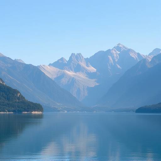 A serene landscape with mountains and a calm lake, symbolizing mental tranquility